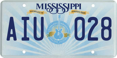 MS license plate AIU028