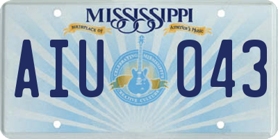 MS license plate AIU043