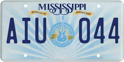 MS license plate AIU044
