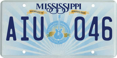 MS license plate AIU046