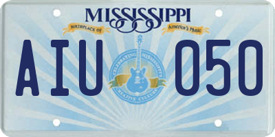 MS license plate AIU050