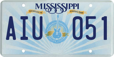 MS license plate AIU051