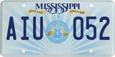 MS license plate AIU052