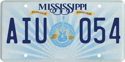 MS license plate AIU054