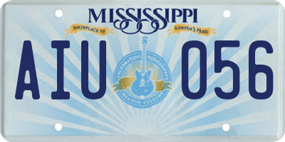 MS license plate AIU056