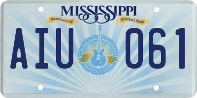 MS license plate AIU061