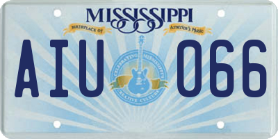MS license plate AIU066