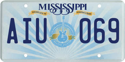MS license plate AIU069
