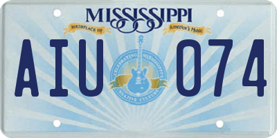 MS license plate AIU074