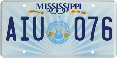 MS license plate AIU076