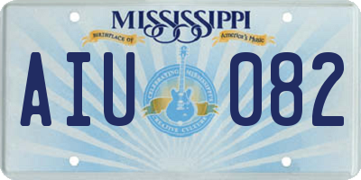 MS license plate AIU082