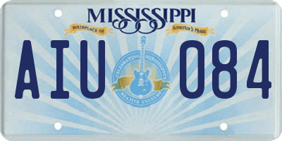 MS license plate AIU084