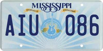 MS license plate AIU086