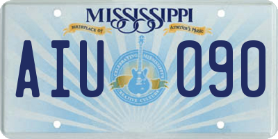 MS license plate AIU090