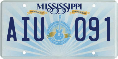 MS license plate AIU091
