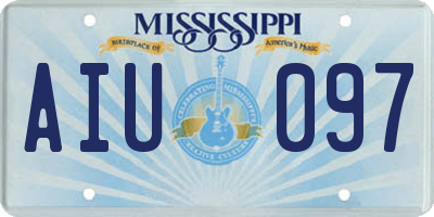 MS license plate AIU097