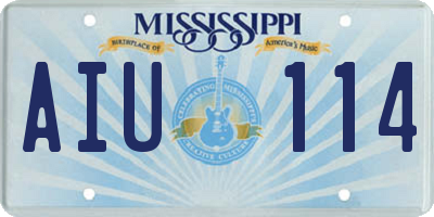 MS license plate AIU114