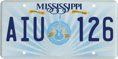 MS license plate AIU126