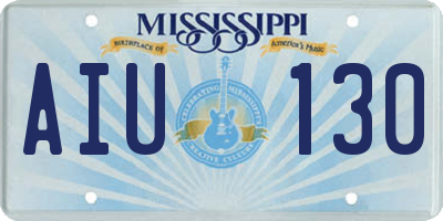 MS license plate AIU130