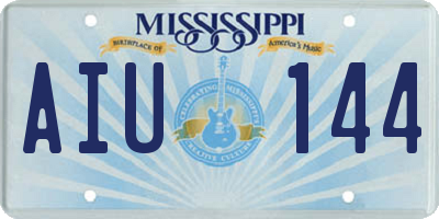 MS license plate AIU144