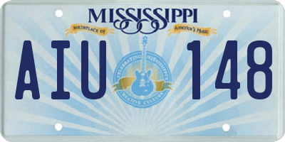 MS license plate AIU148