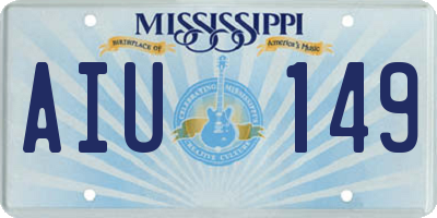 MS license plate AIU149