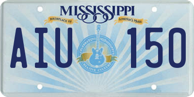 MS license plate AIU150