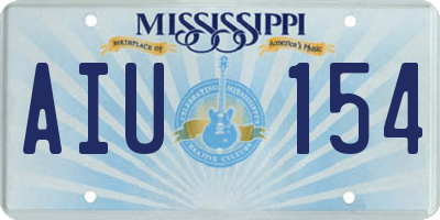 MS license plate AIU154