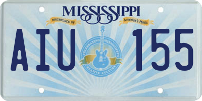 MS license plate AIU155