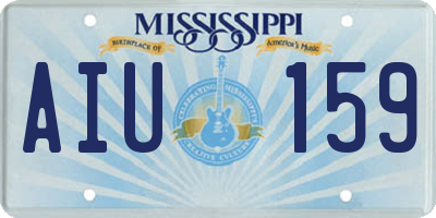 MS license plate AIU159