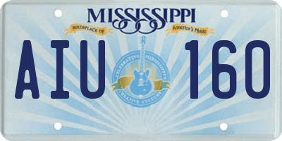 MS license plate AIU160
