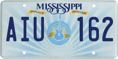 MS license plate AIU162