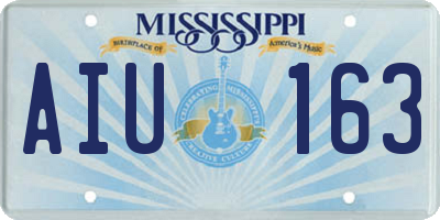 MS license plate AIU163