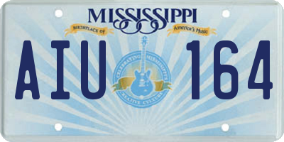 MS license plate AIU164
