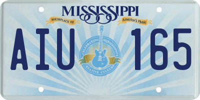 MS license plate AIU165