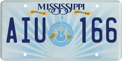 MS license plate AIU166