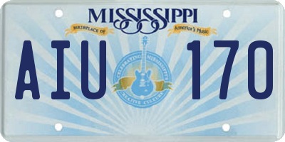MS license plate AIU170