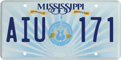 MS license plate AIU171