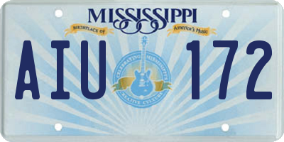 MS license plate AIU172
