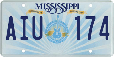 MS license plate AIU174
