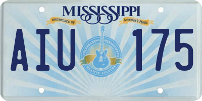 MS license plate AIU175