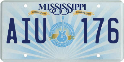 MS license plate AIU176