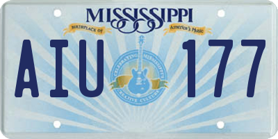 MS license plate AIU177