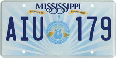 MS license plate AIU179