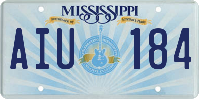 MS license plate AIU184
