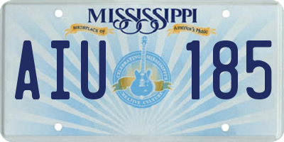 MS license plate AIU185