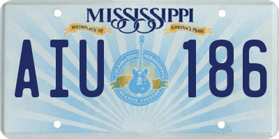 MS license plate AIU186