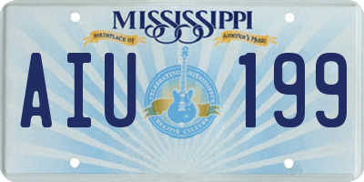 MS license plate AIU199