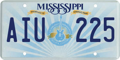 MS license plate AIU225