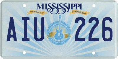MS license plate AIU226